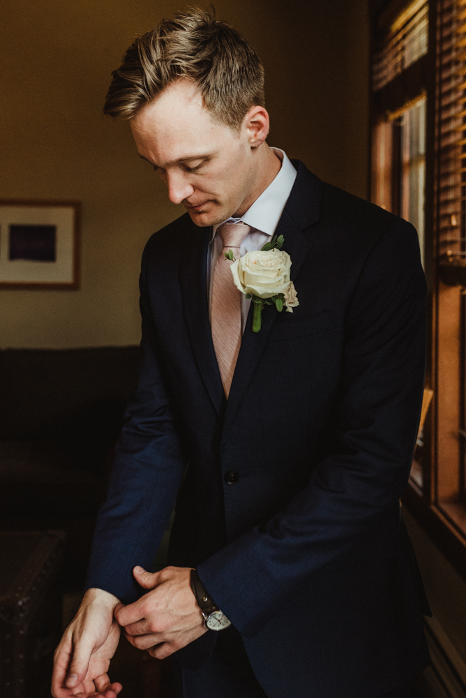 Hellman-Erman Mansion Wedding, photo of groom getting ready