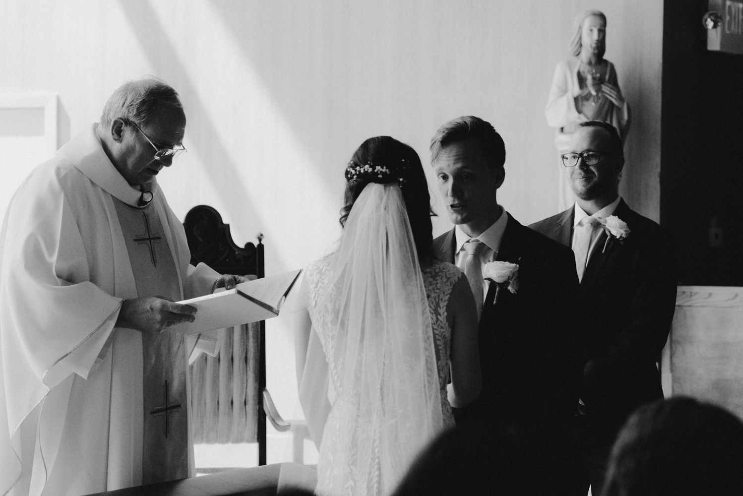 Hellman-Erman Mansion Wedding, photo of groom saying his vows photo