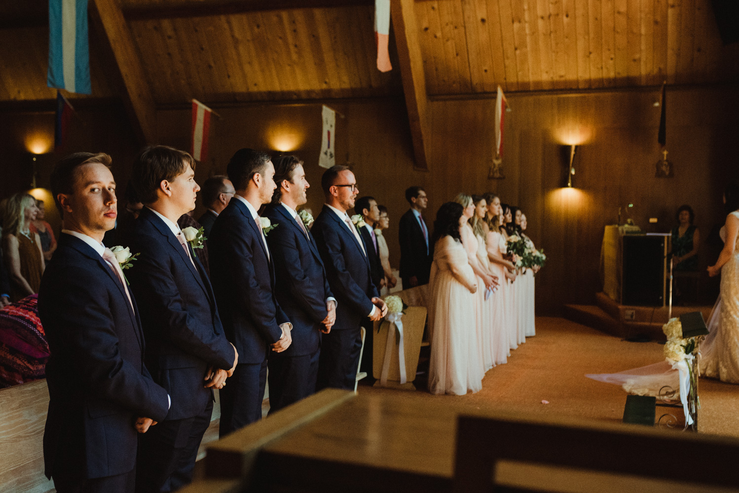 Hellman-Erman Mansion Wedding, photo of groomsmen in the church