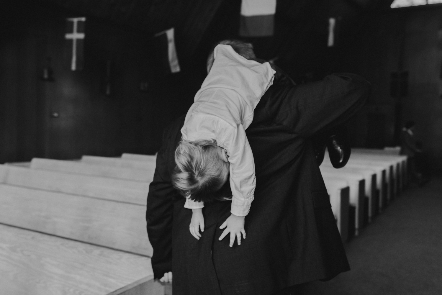 Hellman-Erman Mansion Wedding, photo of kid being dragged out of church