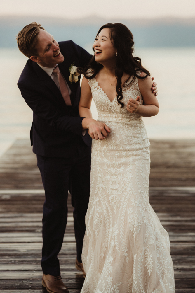 Hellman-Erman Mansion Wedding, photo of couple playing around