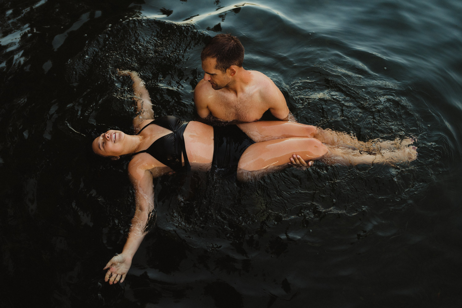 Lake Tahoe Wedding Photographer, photo of couple in the water