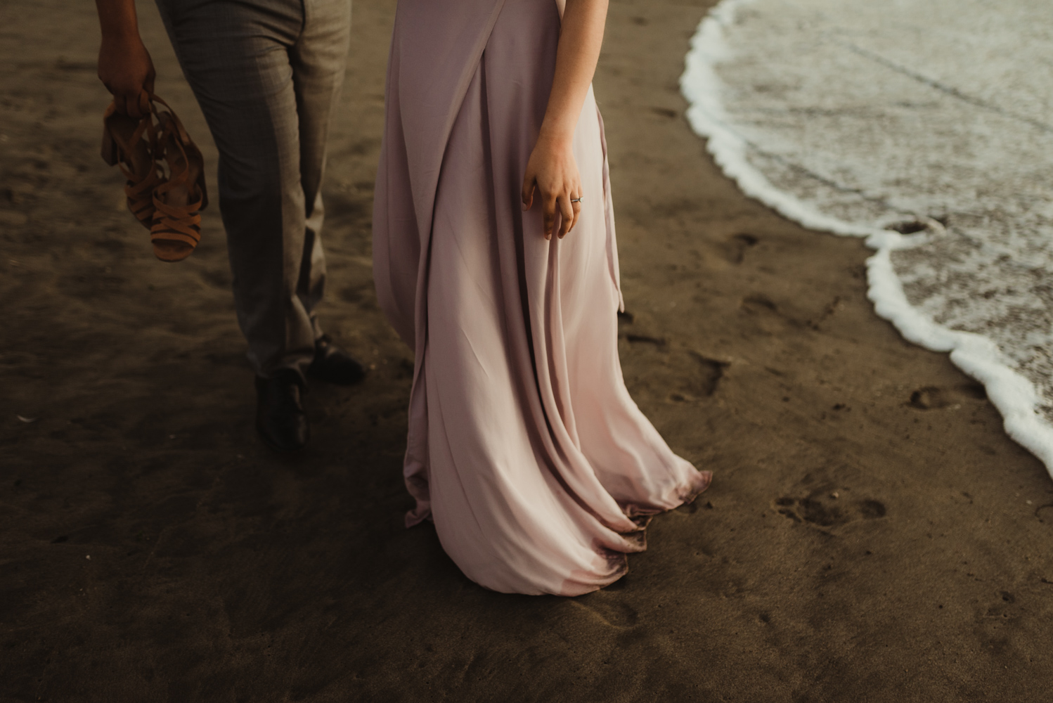 Sutro Baths Engagement Session, photo the bride to be's dress