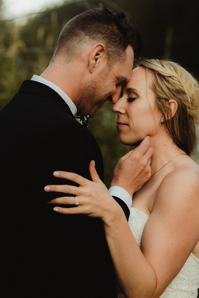Twenty Mile House Wedding Photographer, close up photo of foreheads touching