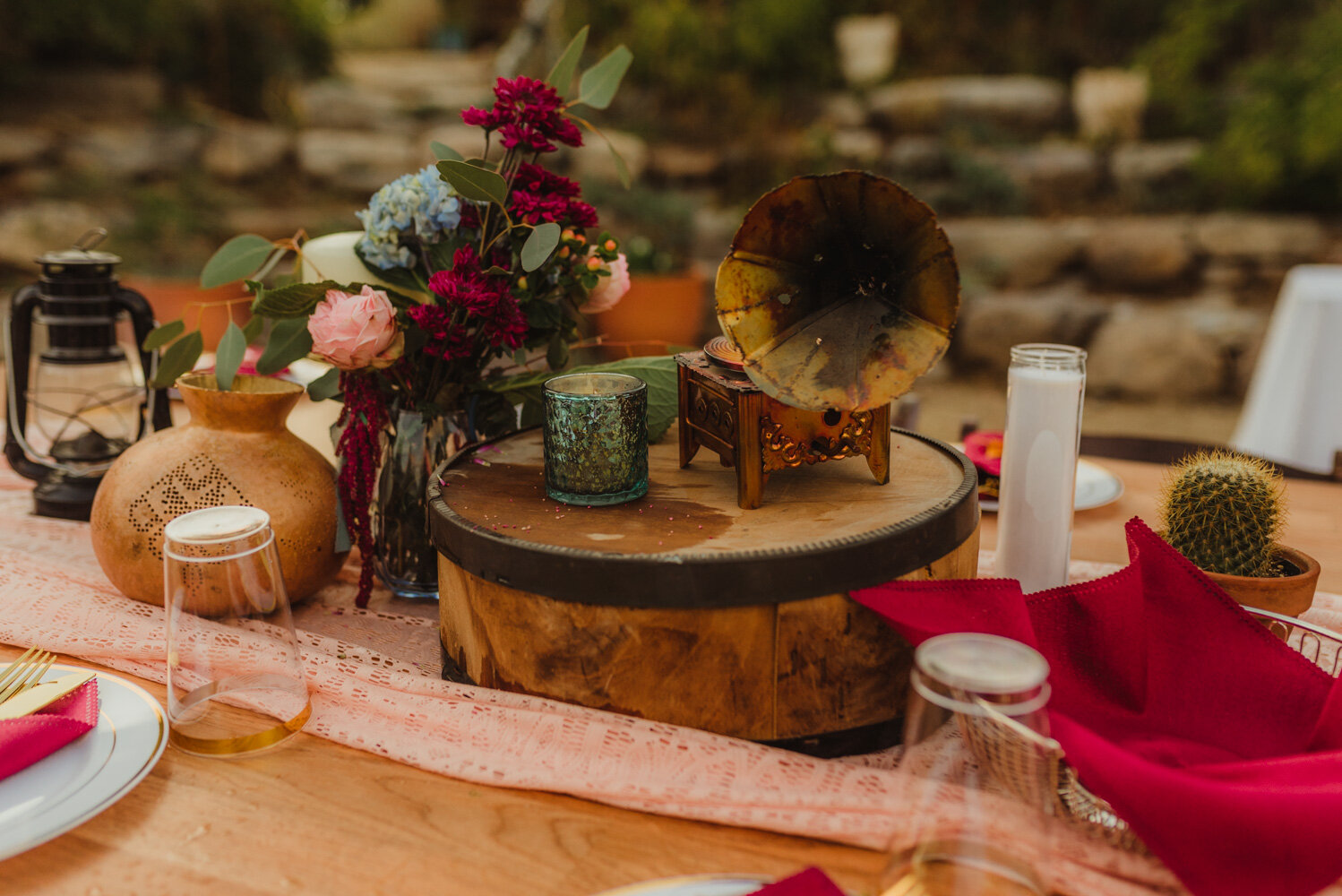 River School Farm Wedding, eclectic themed wedding decor photo