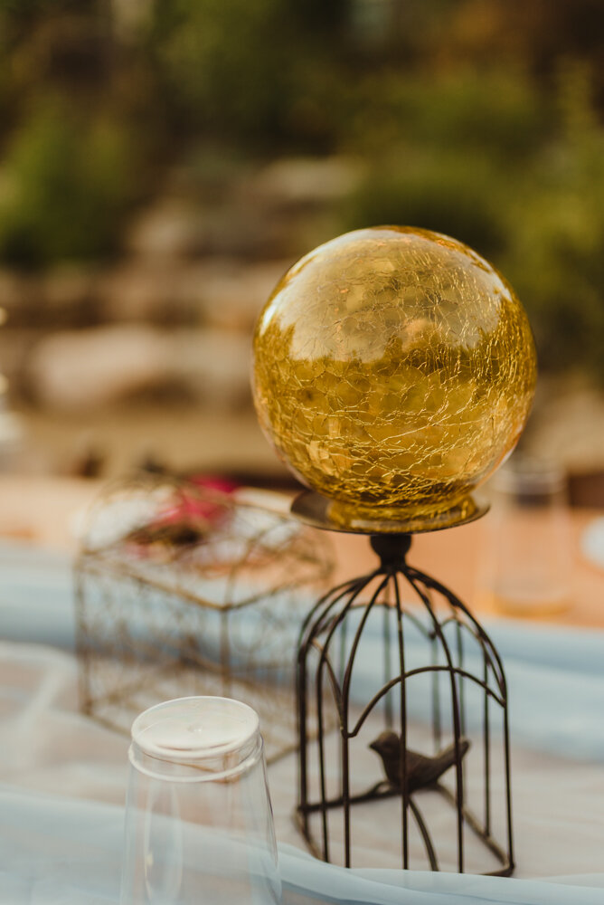 River School Farm Wedding, wedding globe decor