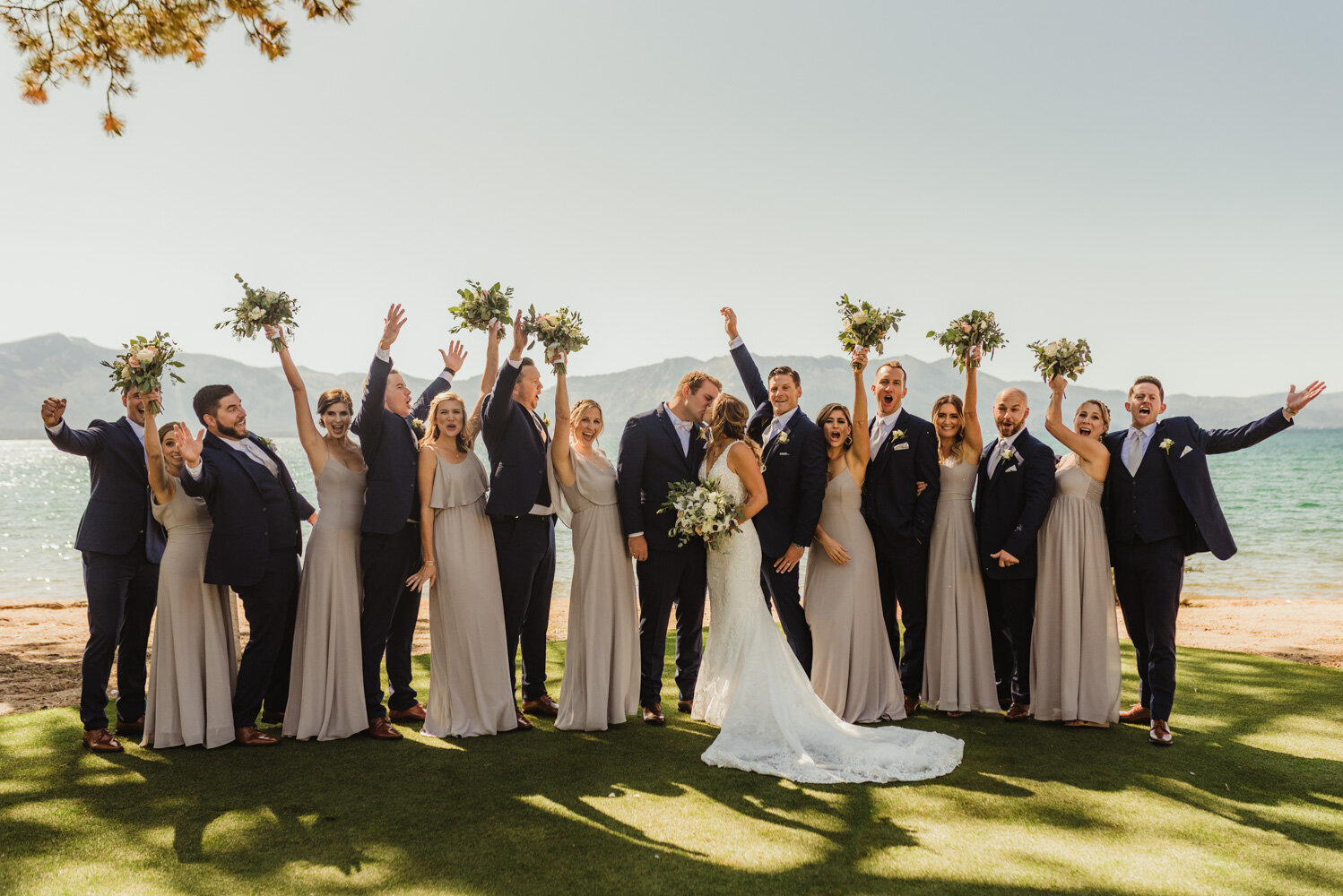 Edgewood Tahoe Wedding, bridal party photo