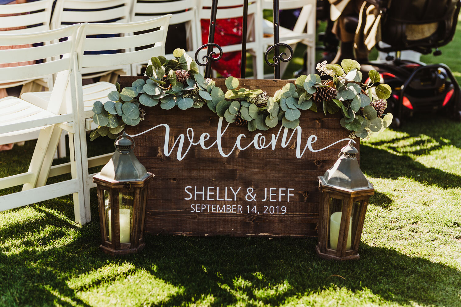 Edgewood Tahoe Wedding, wedding sign that says Welcome photo