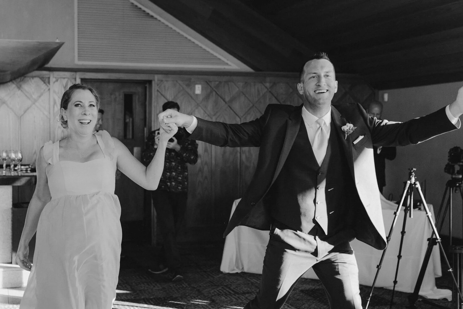 Edgewood Tahoe Wedding, bridal party entrance photo