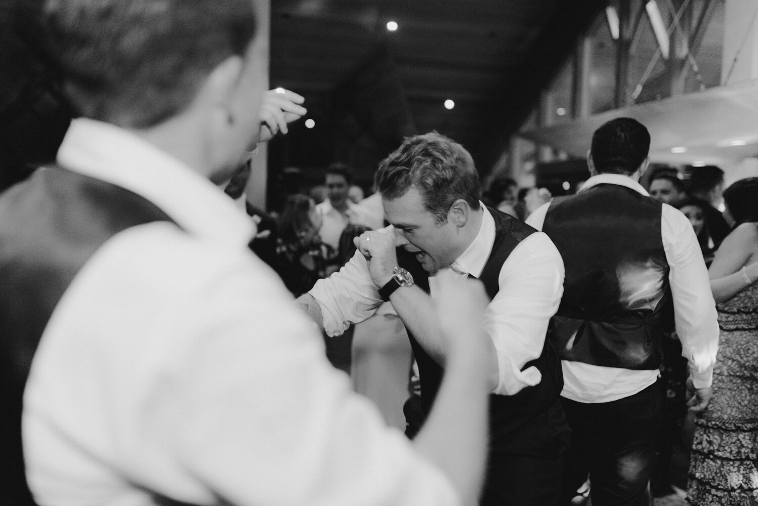 Edgewood wedding, photo of groom dancing 