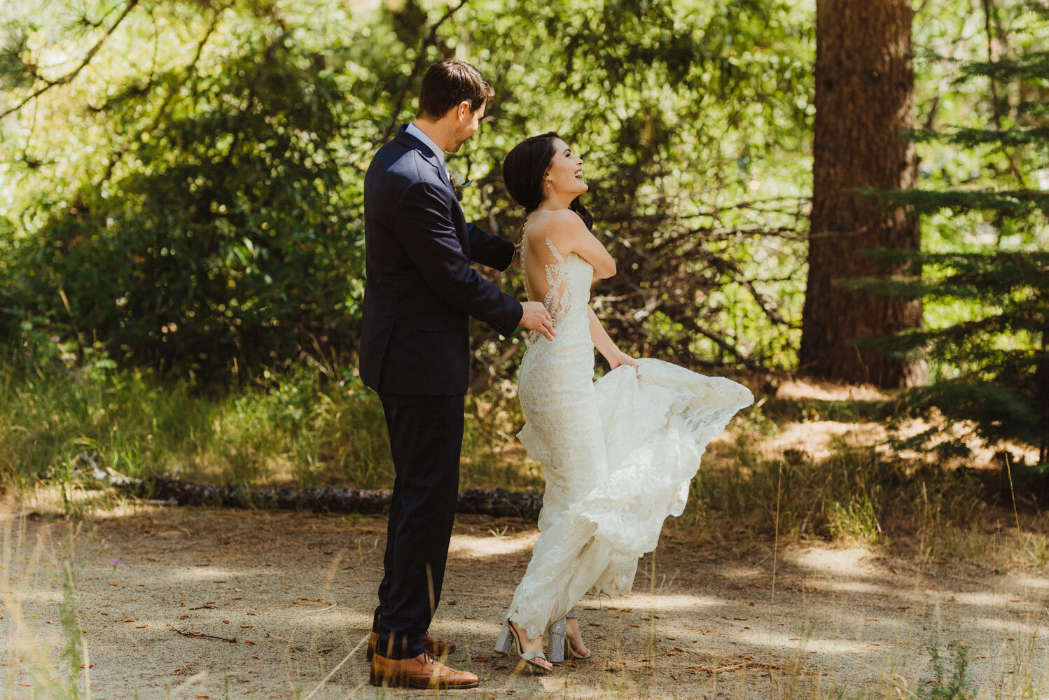 The Chateau Incline Village Wedding, first look photo