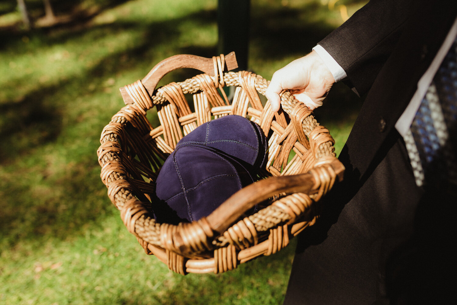 The Chateau Incline Village Wedding, jewish hats during ceremony photo