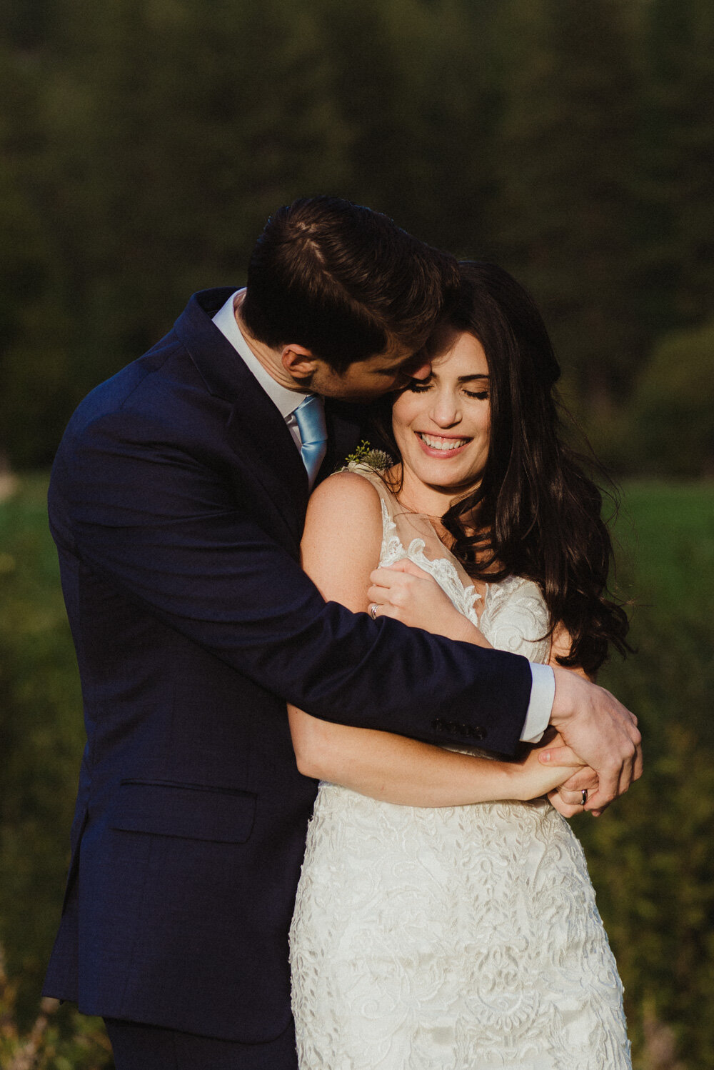 jewish wedding photographer in lake tahoe, couple snuggling photo