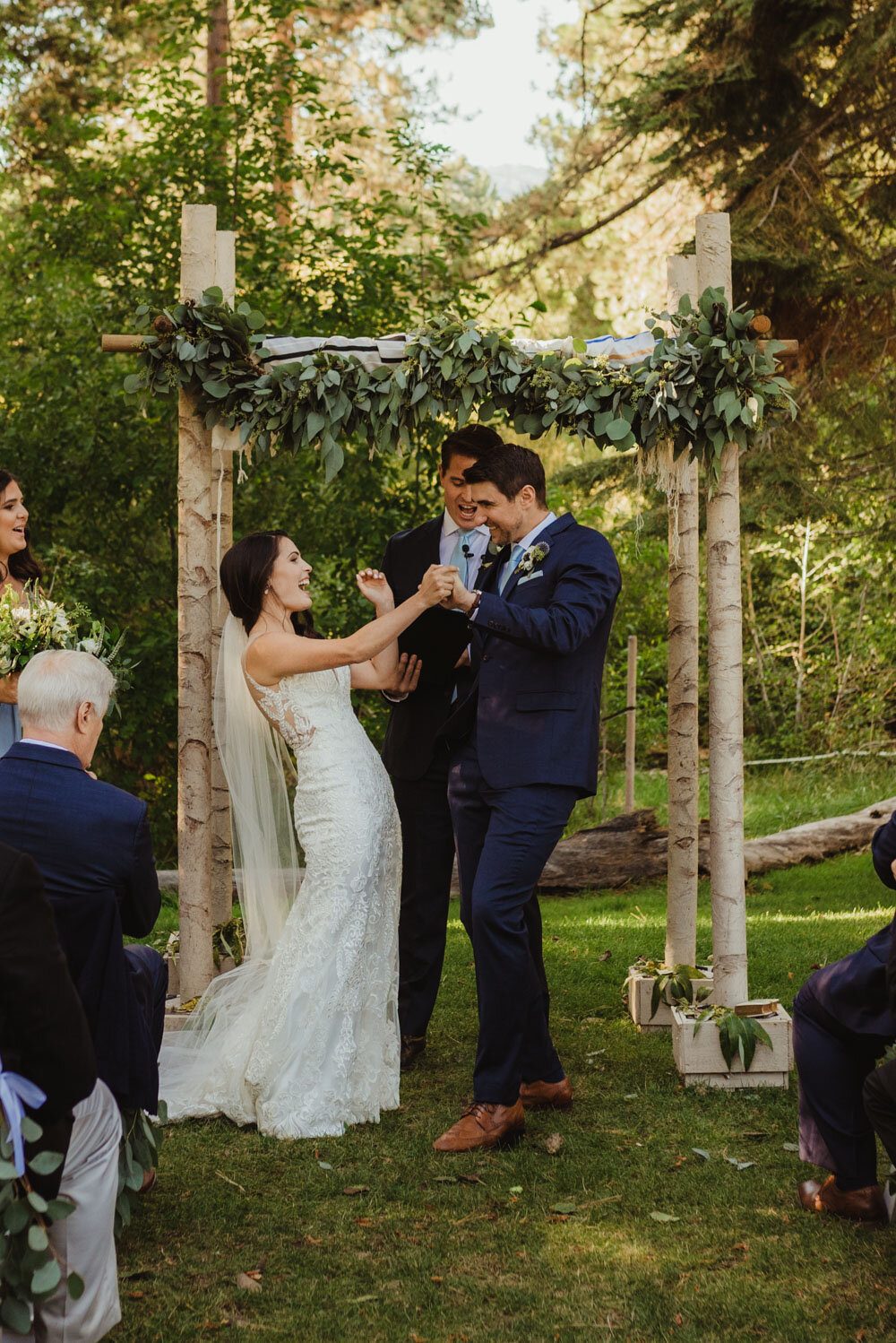 jewish wedding photographer in lake tahoe, breaking of the glass photo