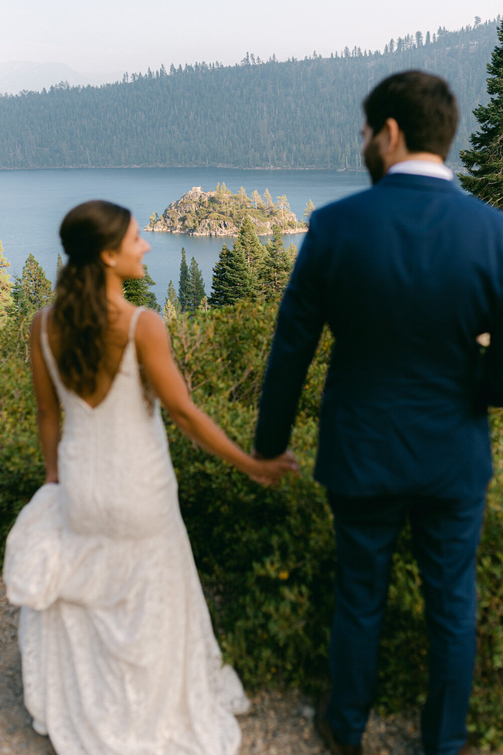 COVID Wedding in Lake Tahoe, photo of emerald bay