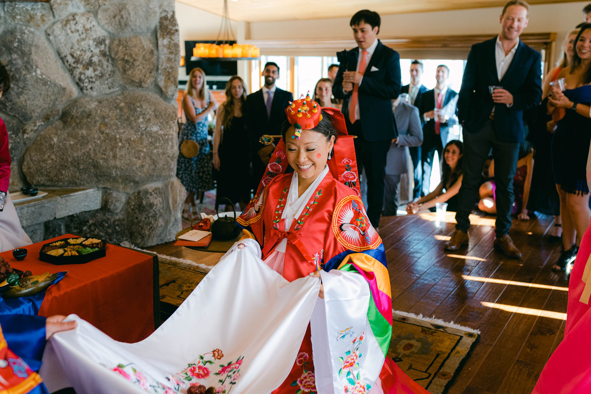 Tahoe Blue Estate Wedding, photo of the Korean and Chinese wedding ceremony details