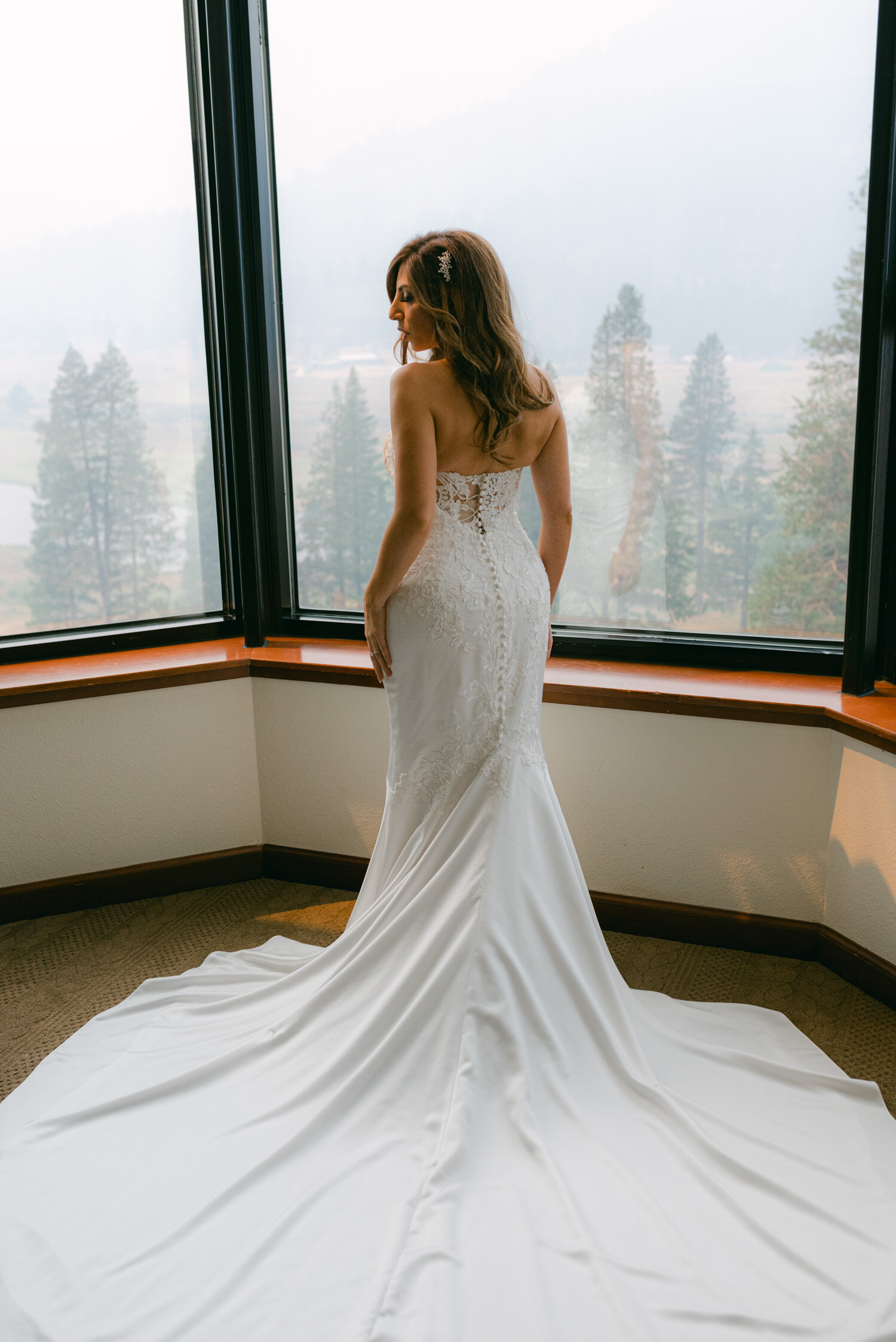 Palisades Wedding, photo of bride wearing a Pronovias gown