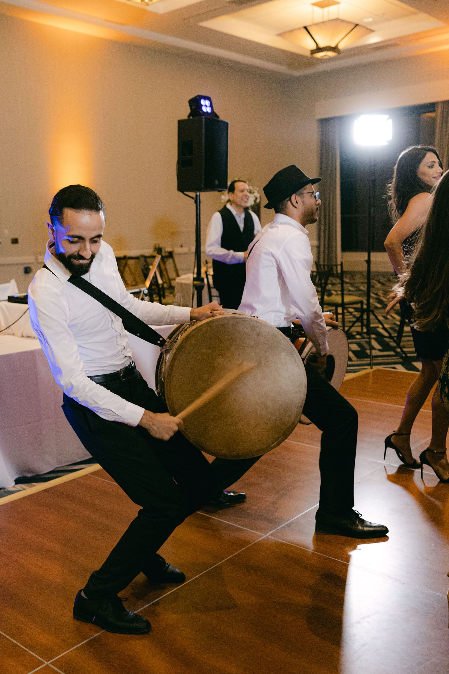 Palisades wedding, photo of arab drummers during a wedding