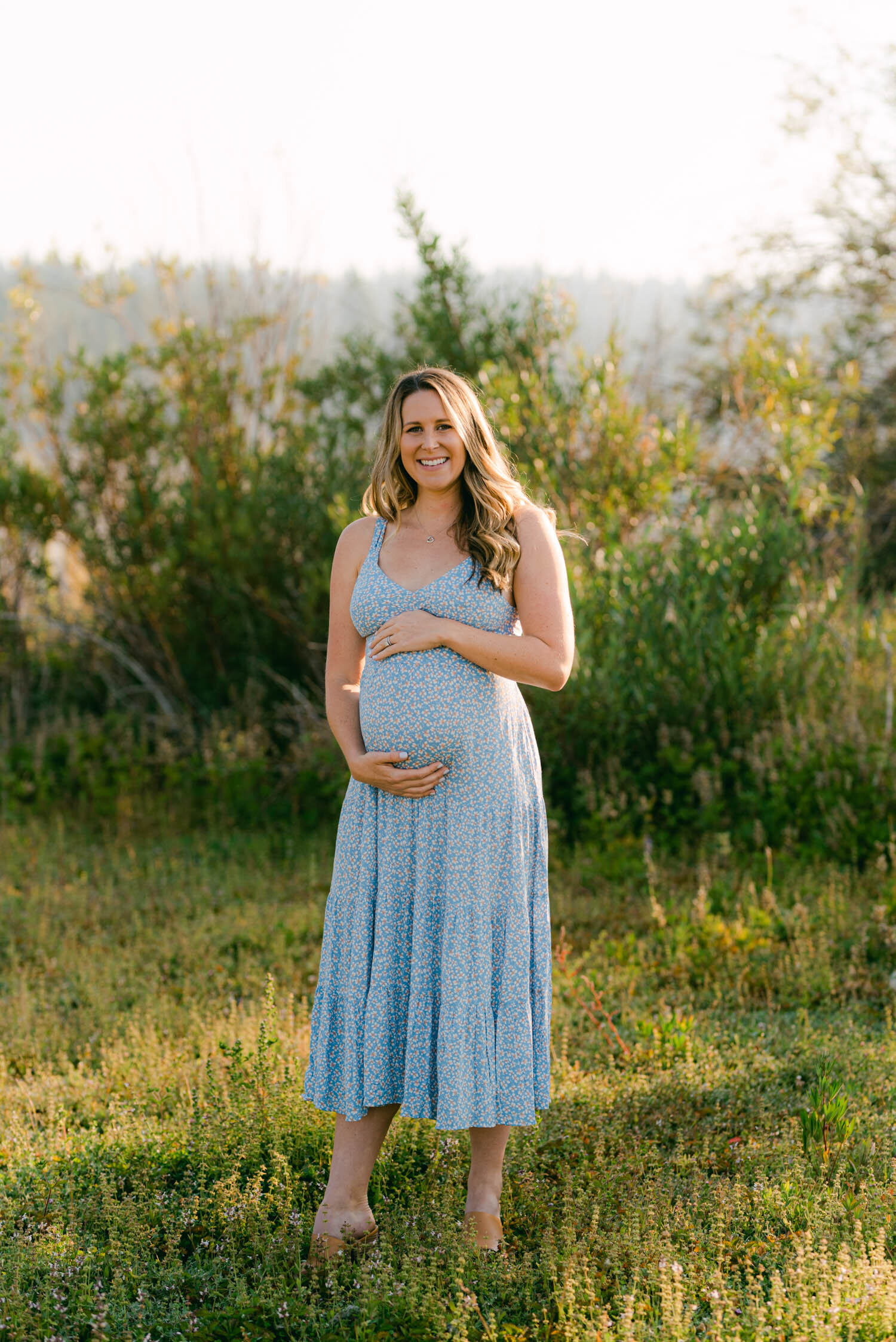 Lake Tahoe Maternity Session, portrait of mom-to-be