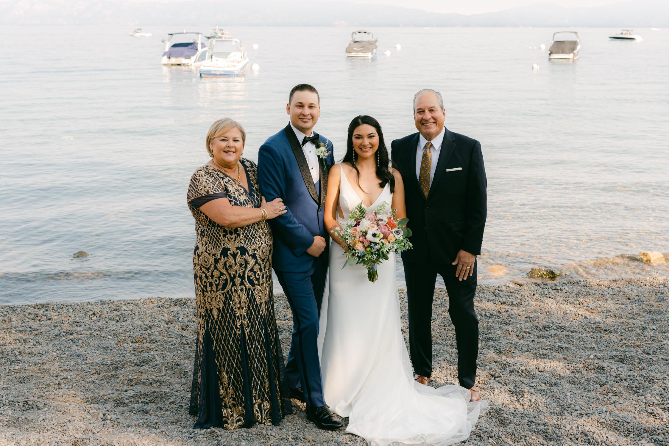 Sunnyside Tahoe Wedding, photo of bride's family