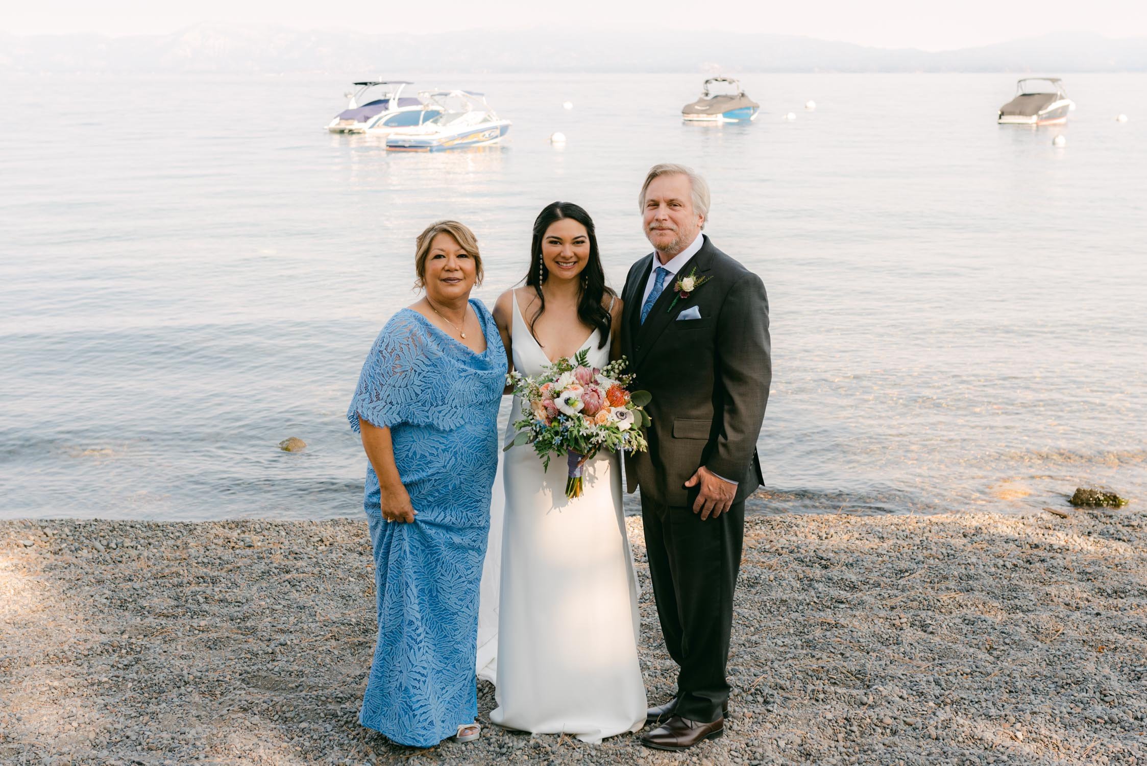 Sunnyside Tahoe Wedding, photo of groom's family