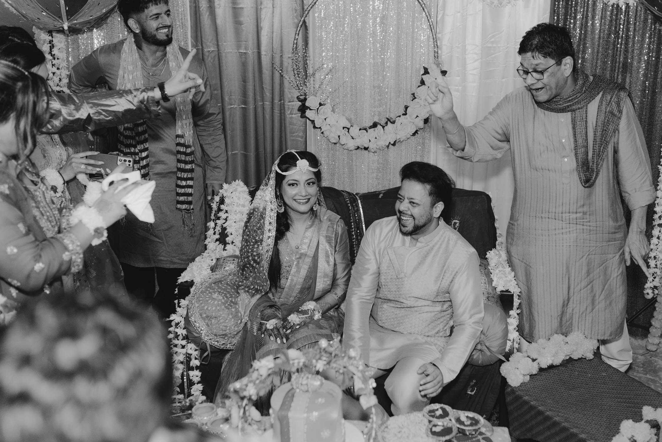Mehendi party (Pakistani style), photo of couple during their party