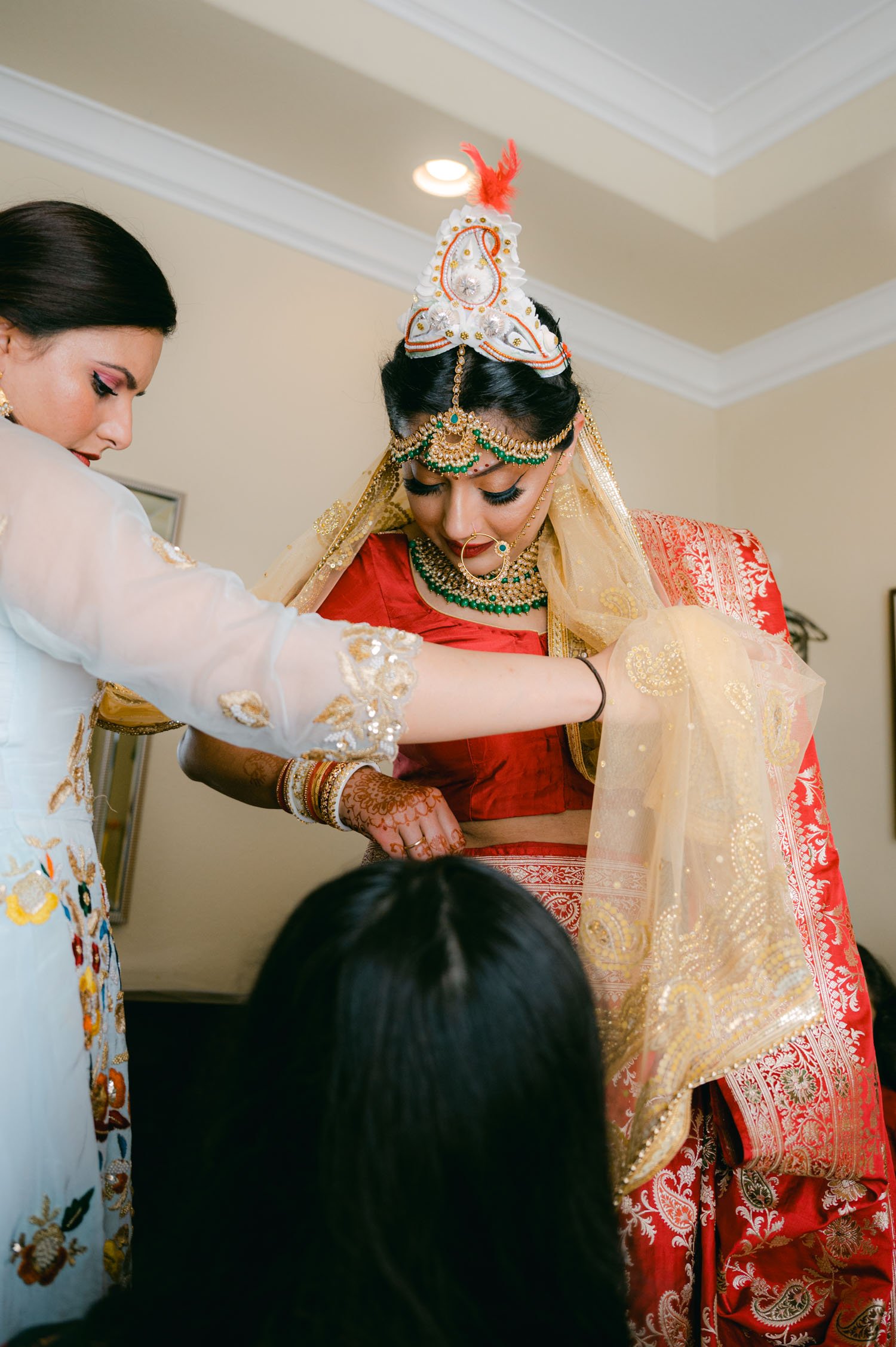 Hindu ceremony photo of bride wearing a sarees