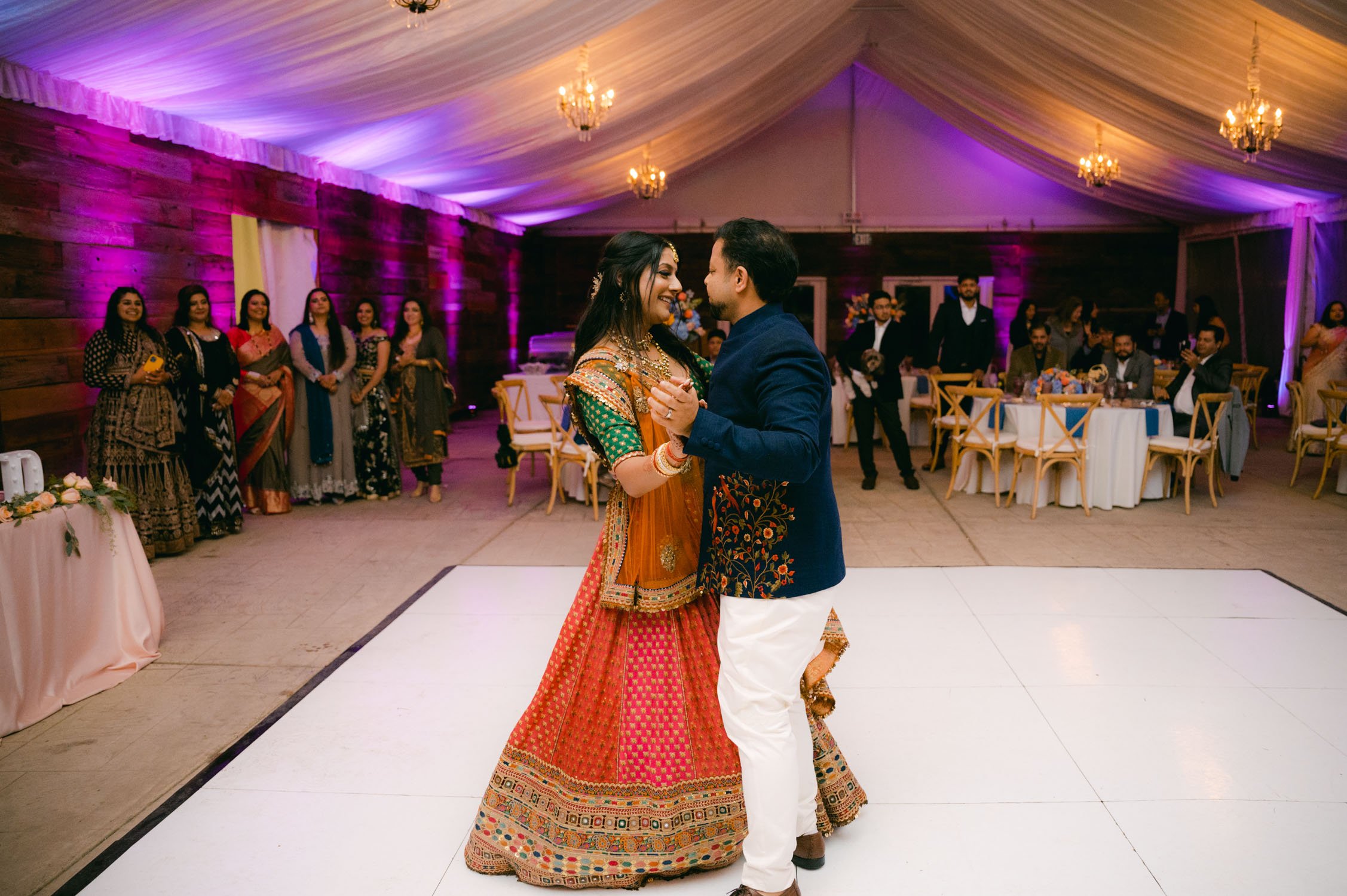 Hindu and Pakistani wedding, photo of couple during their Indian wedding