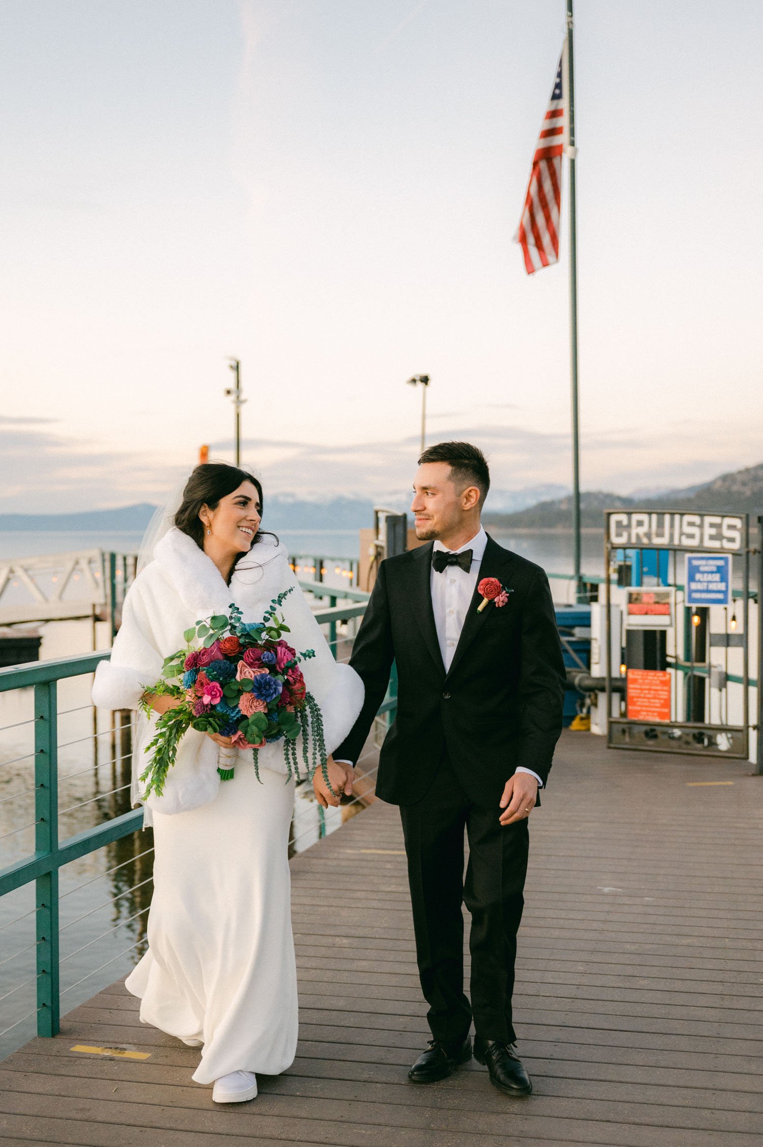 Tahoe Bleu Wave Wedding photo of a couple 
