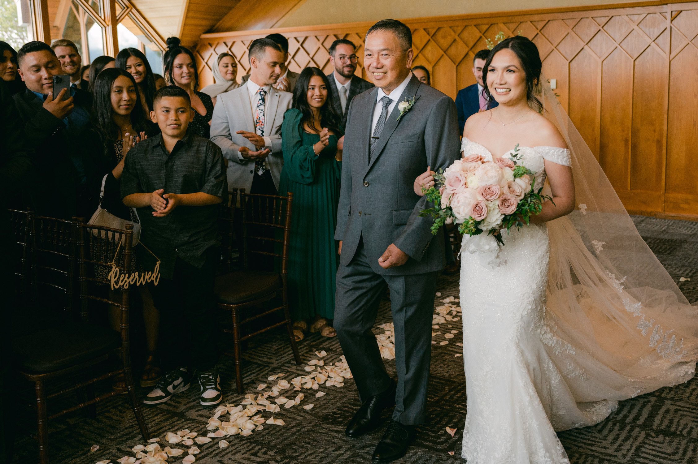 Edgewood Tahoe Wedding photos: photo of bride walking down the aisle 