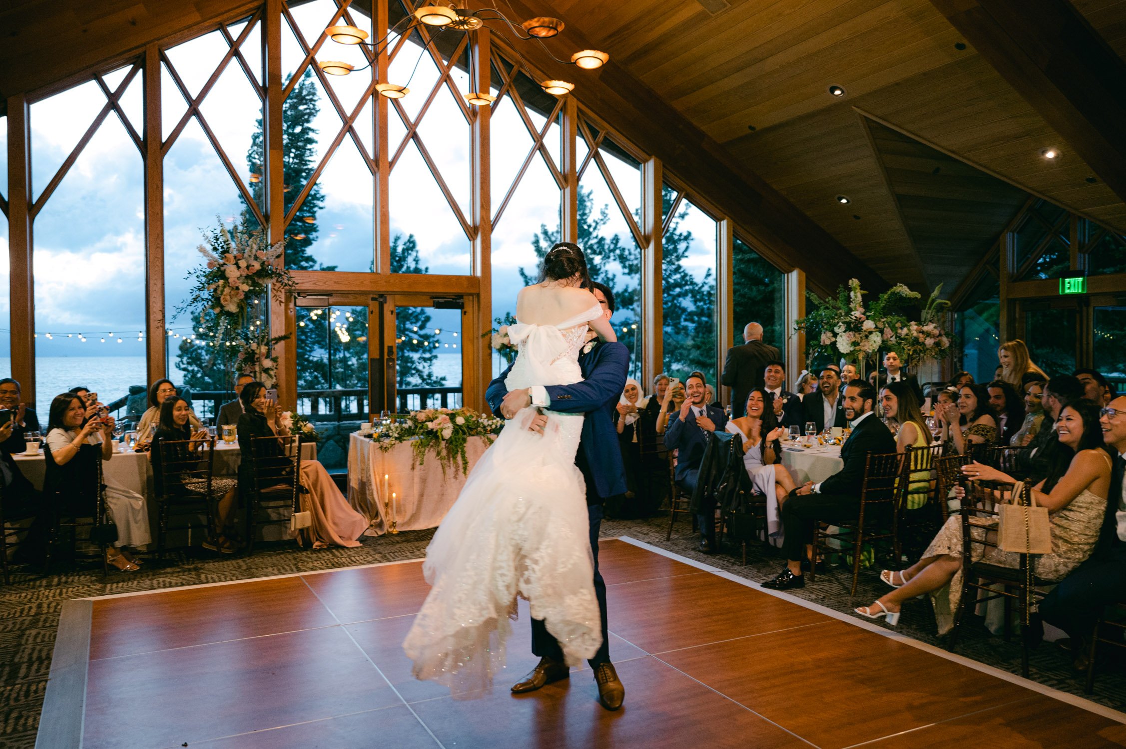 Edgewood Tahoe Wedding photos: photo of couple during their first dance