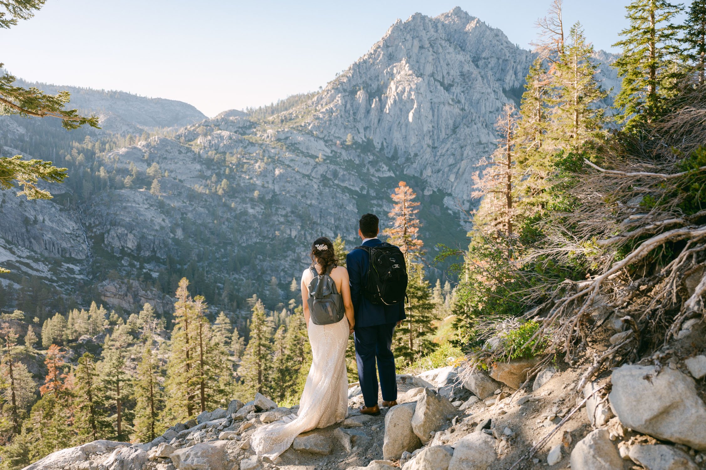 Adventure elopement in Lake Tahoe, photo of the tahoe wilderness 