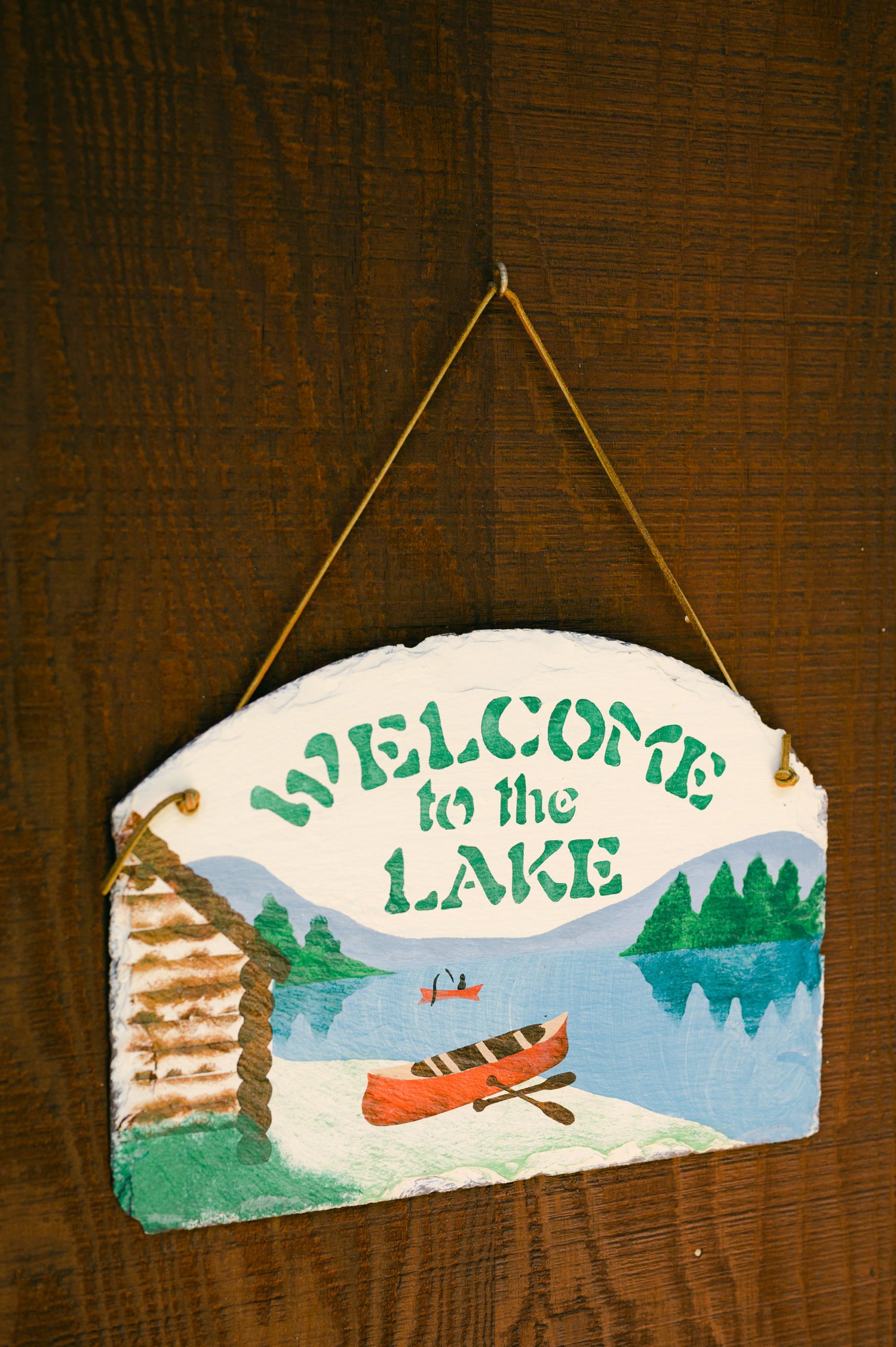 West Shore Private Estate Wedding, photo of  a Welcome to the Lake sign