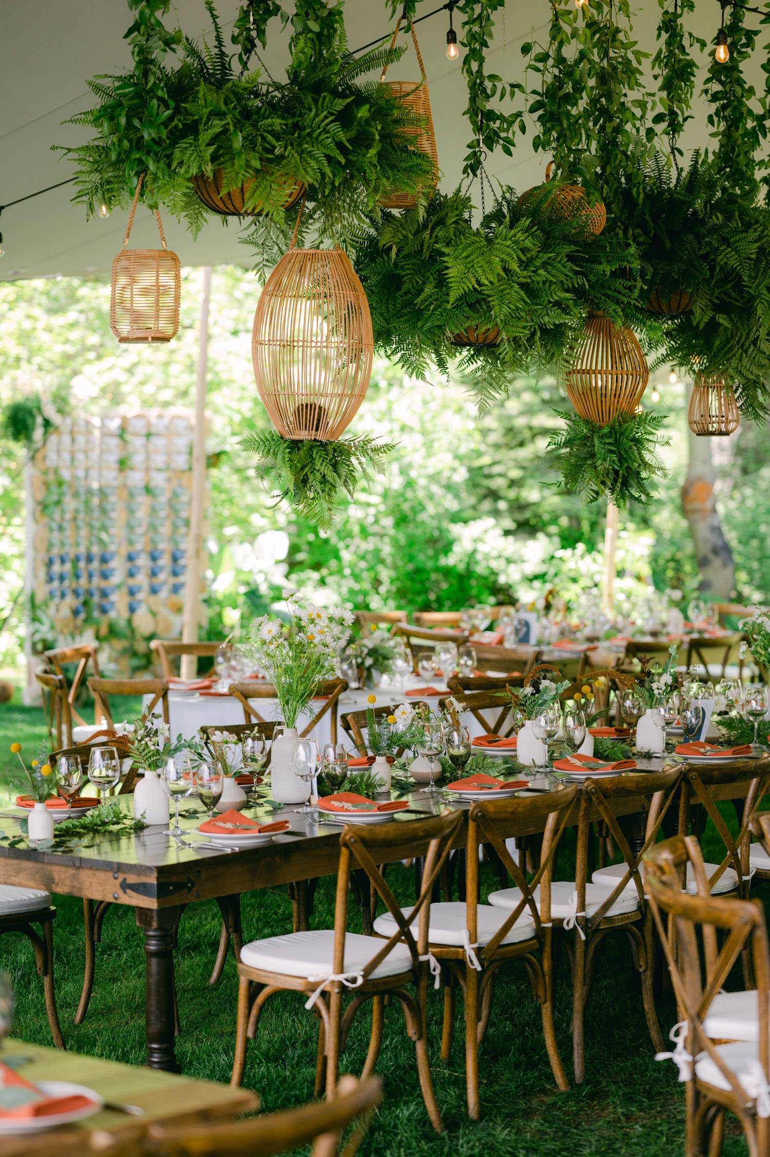 West Shore Private Estate Wedding, photo of garden style wedding decor
