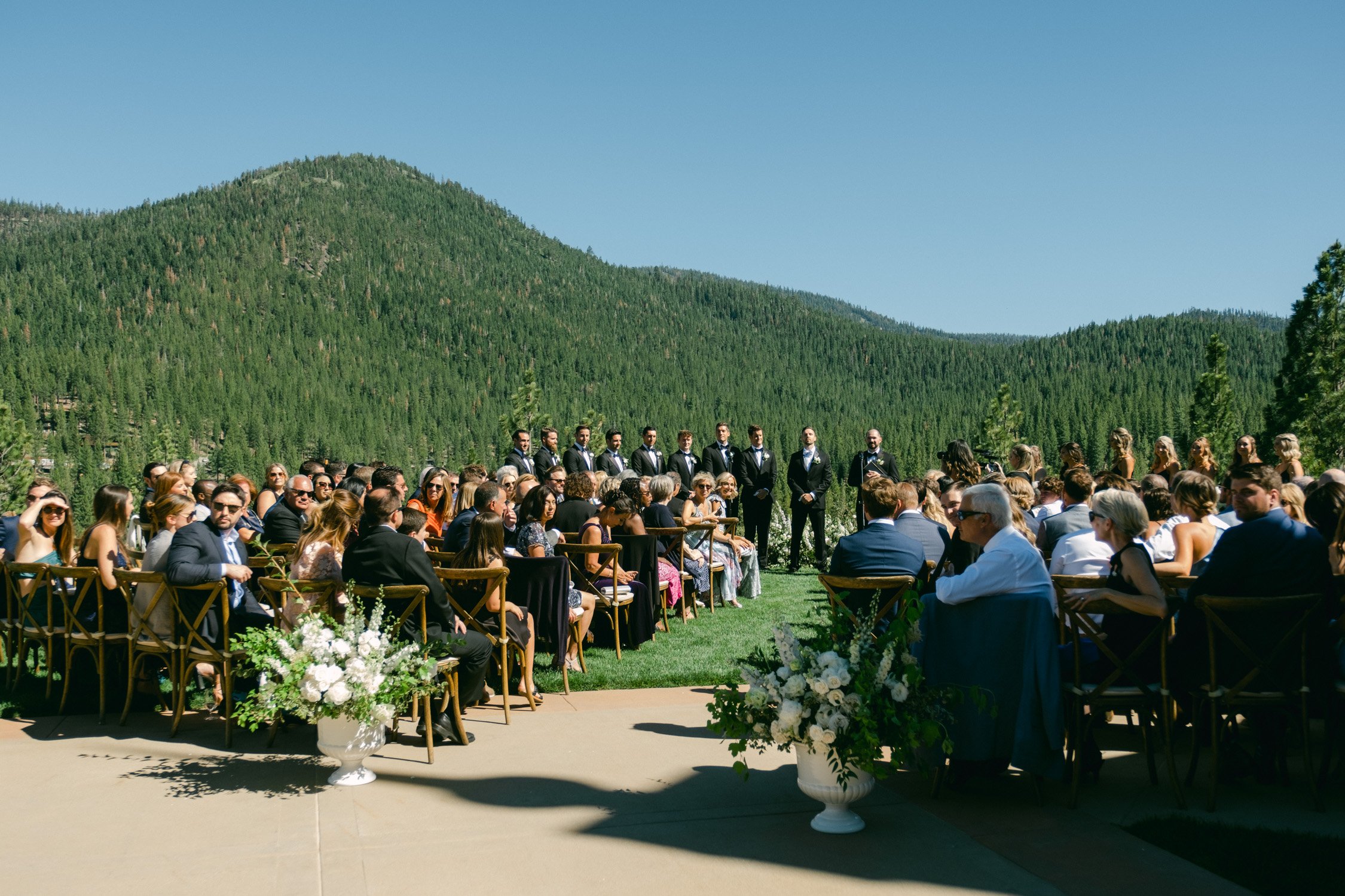 Martis Camp wedding, photo of a classic wedding ceremony 