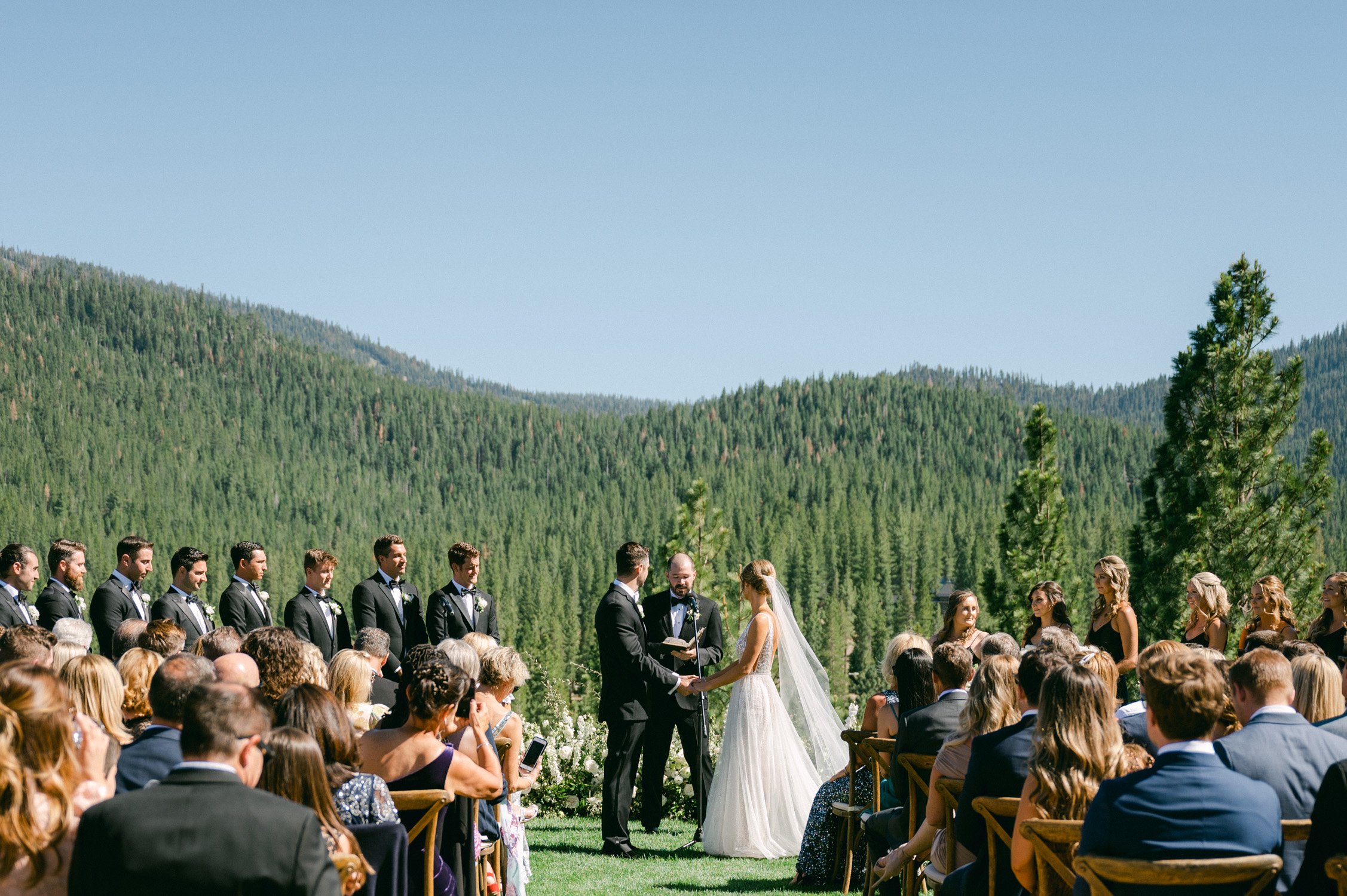 Martis Camp wedding, photo of a classic wedding ceremony 