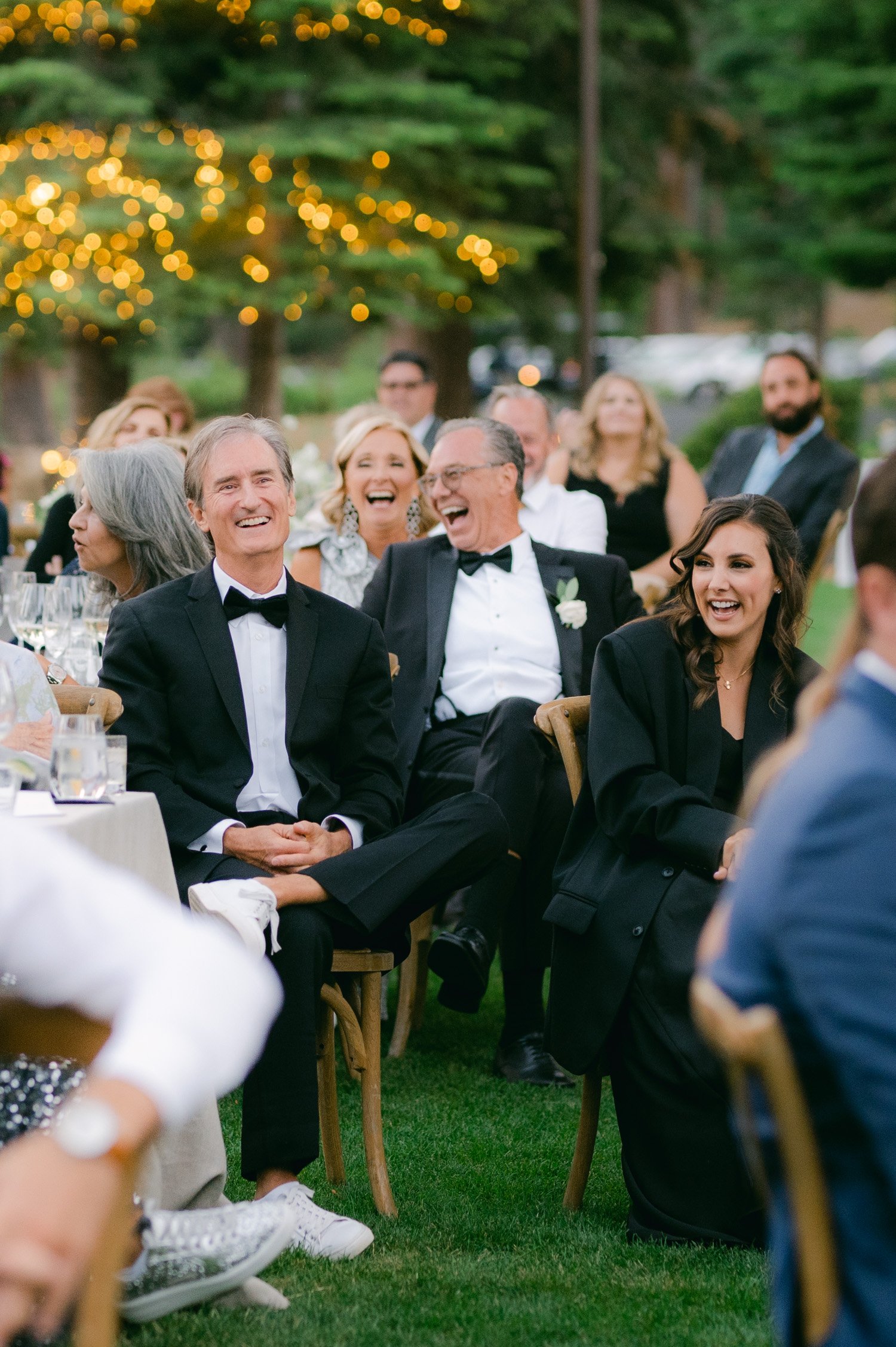 Martis Camp wedding photo of a classic cocktail hour