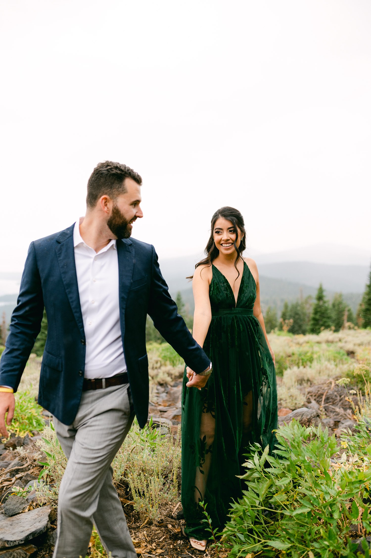 Lake Tahoe Engagement session, photo of couple walking