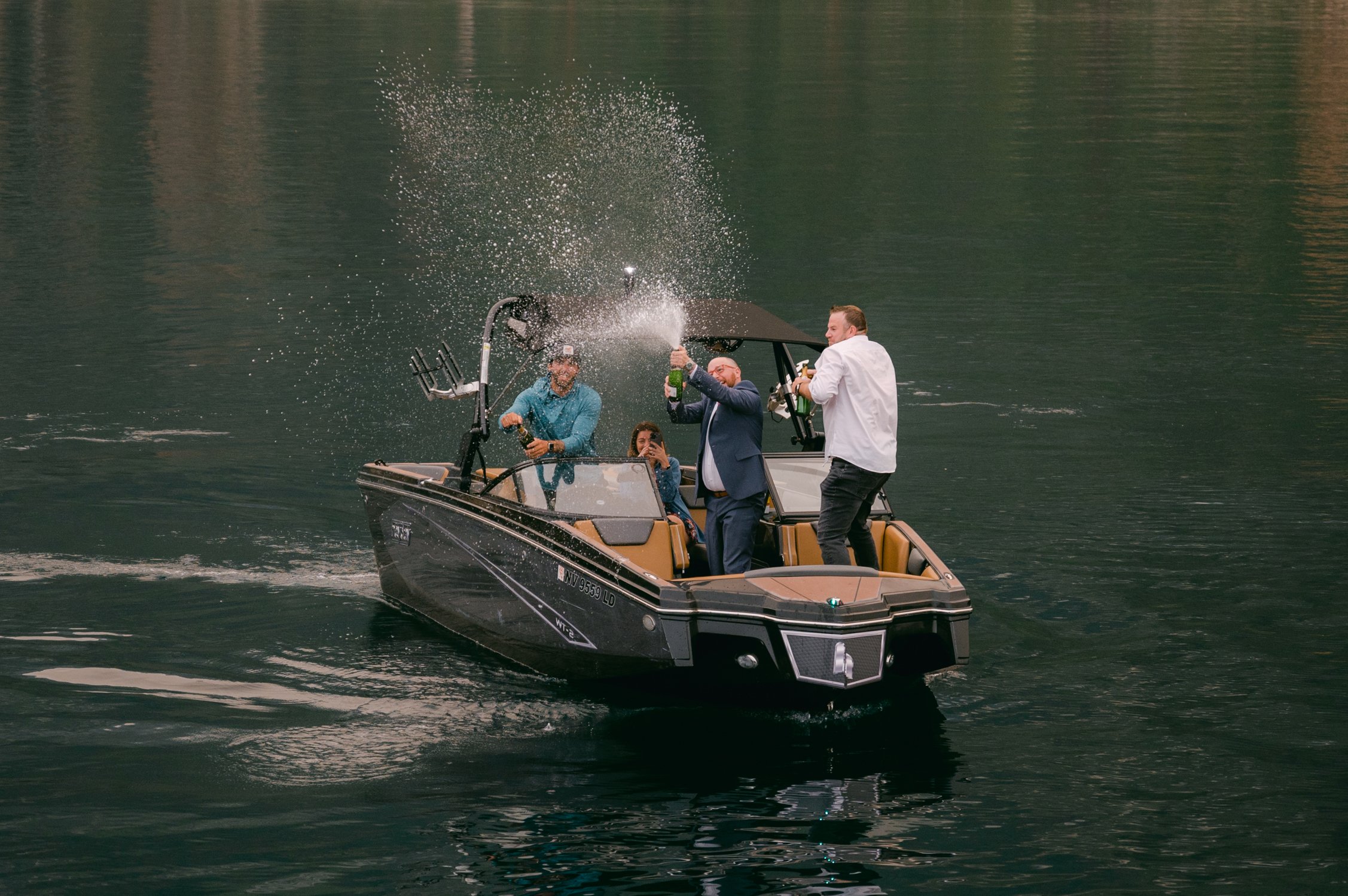 Lake Tahoe Yacht wedding, with a ceremony in front of Emerald Bay