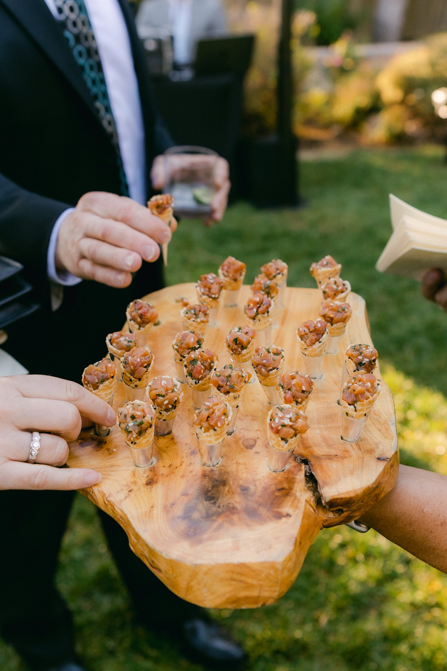 Hyatt Lake Tahoe Wedding, photo of appetizers 