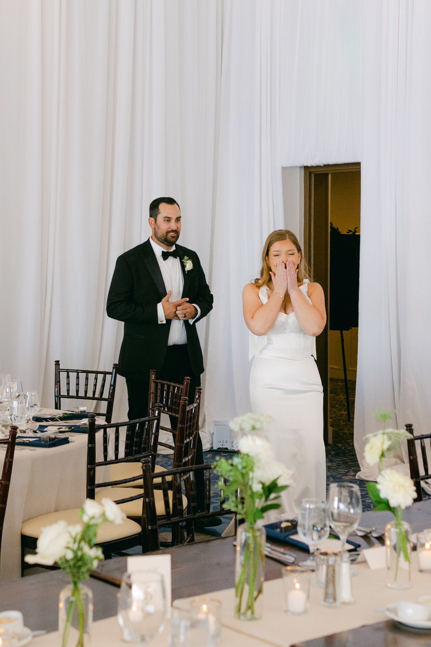 Hyatt Lake Tahoe Wedding, photo of a reception reveal 