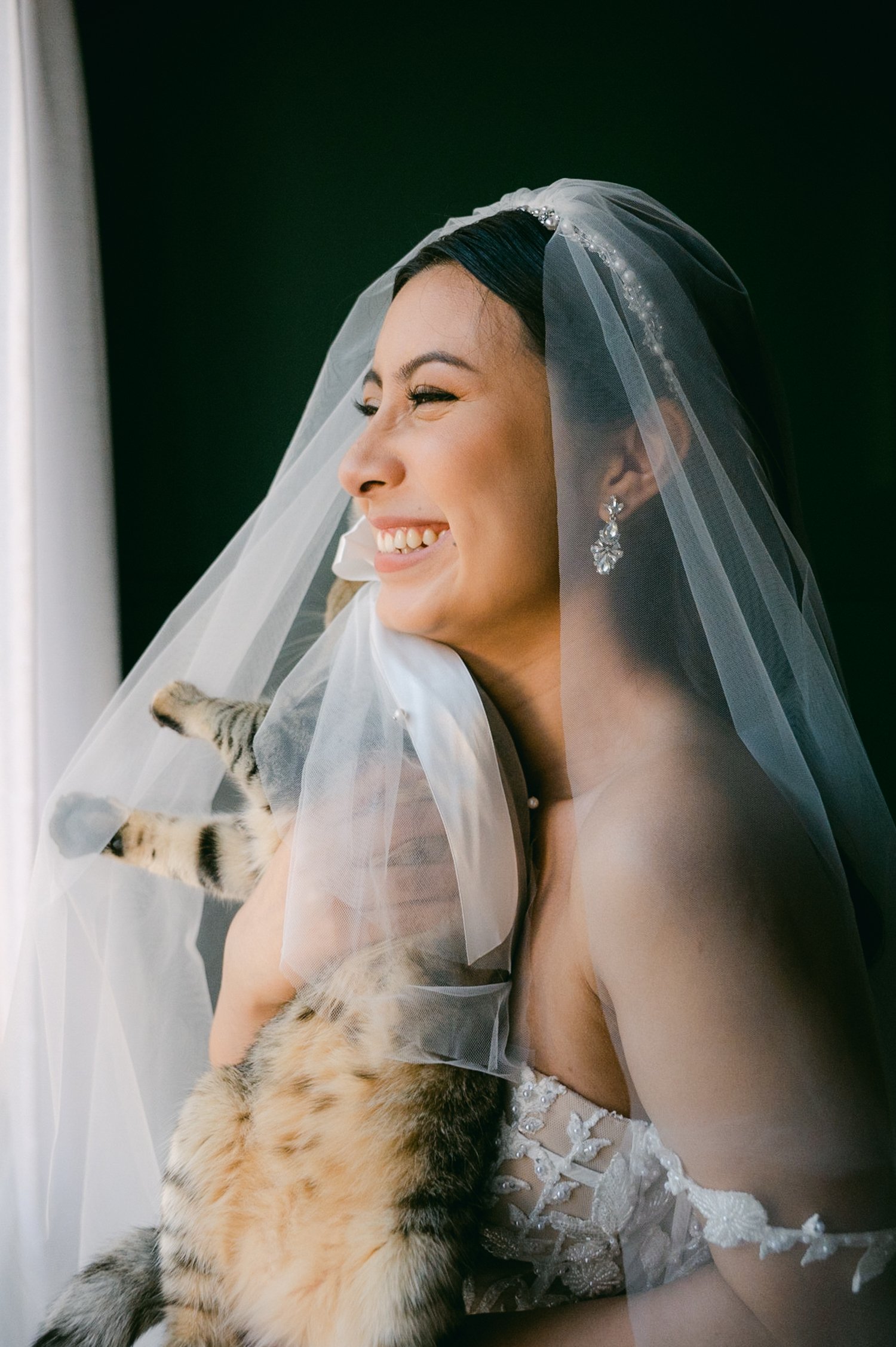 Brazilian Room Wedding in Berkeley, CA, photo of bride smiling 