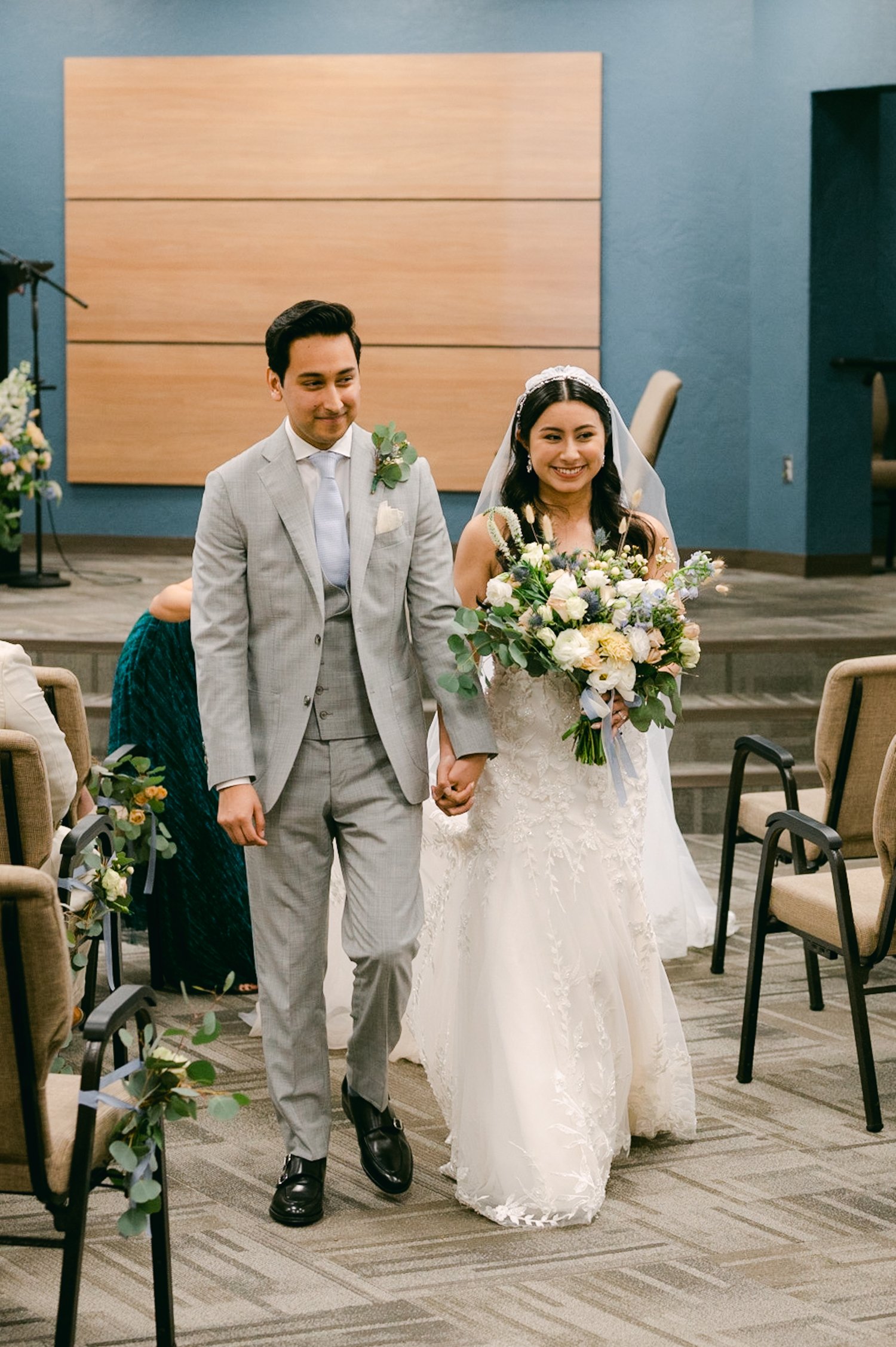 Brazilian Room Wedding in Berkeley, CA, photo of couple having a traditional Jehovah's Witness wedding