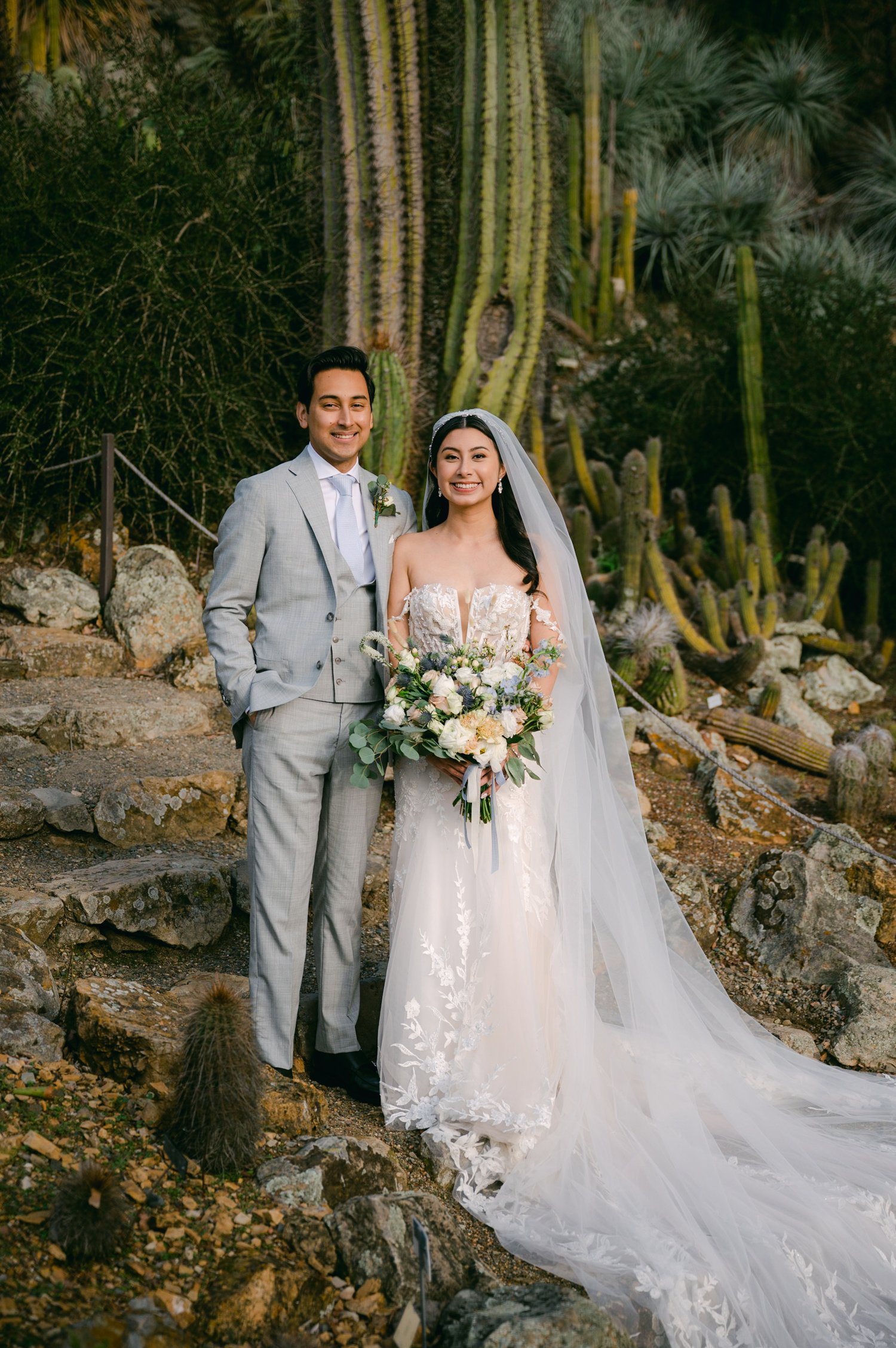 Brazilian Room Wedding in Berkeley, CA, photo of a couple at a botanical garden