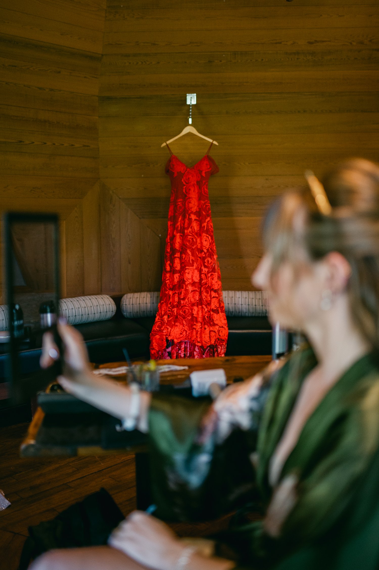 Nakoma Wedding Venue, photo of a red wedding dress