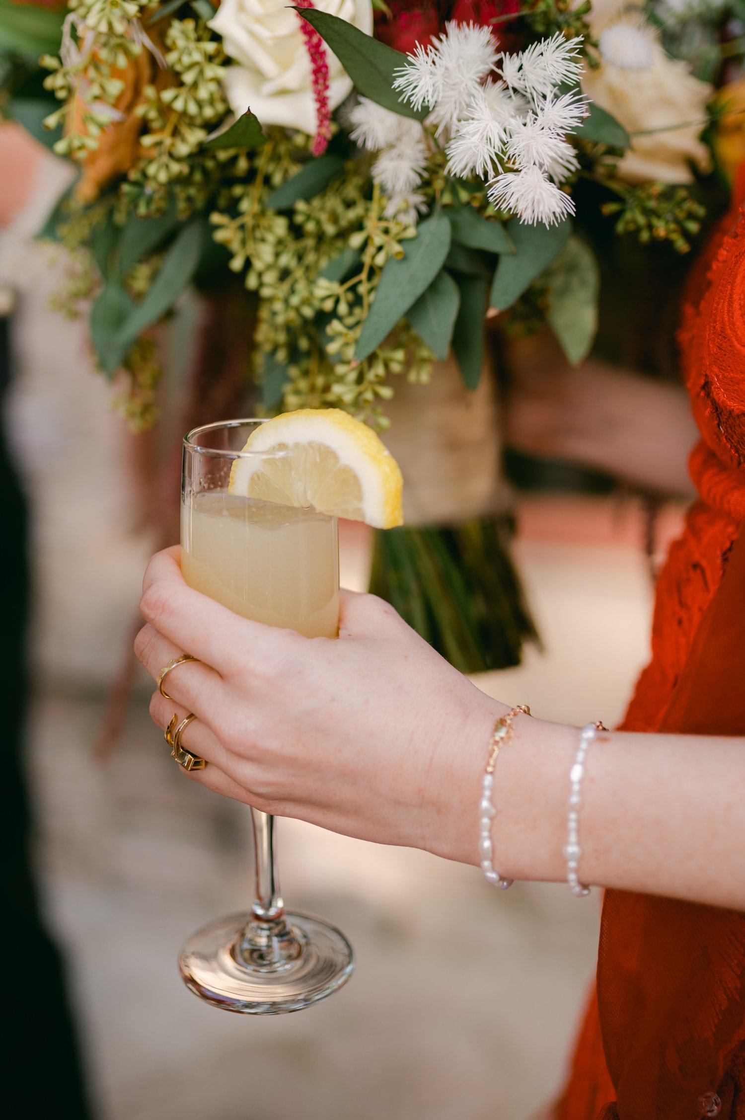 Nakoma Wedding photography, photo of a signature Lemon drop wedding drink