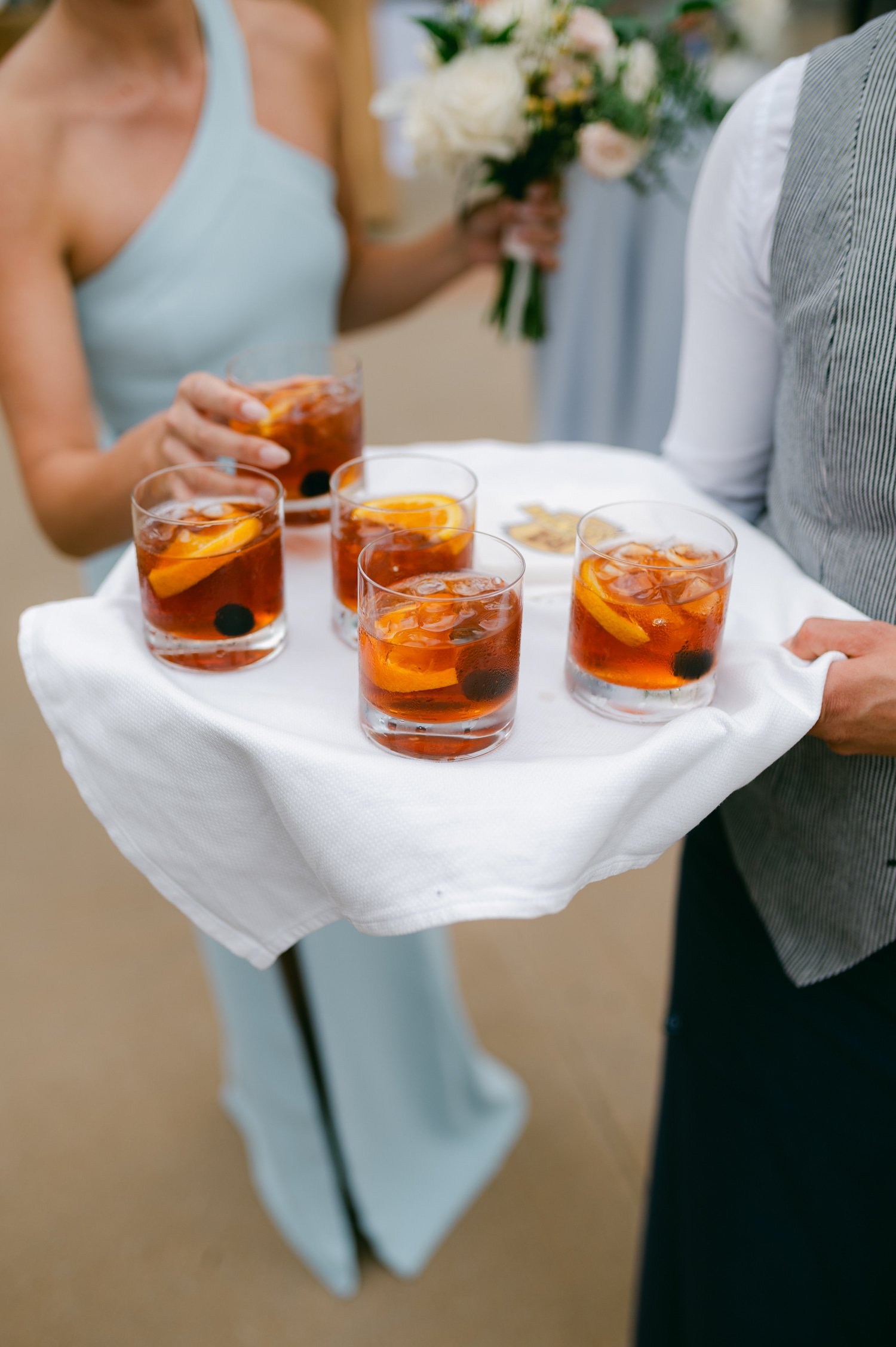 Martis Camp Wedding, photo of the cocktails served after the ceremony