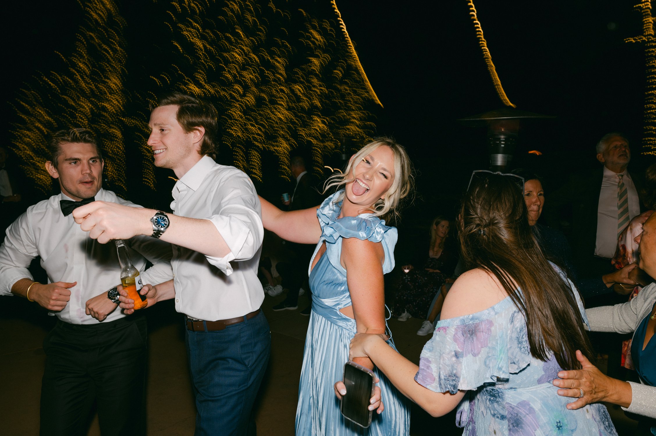 Martis Camp Wedding, photo of the guests having fun at the afterparty
