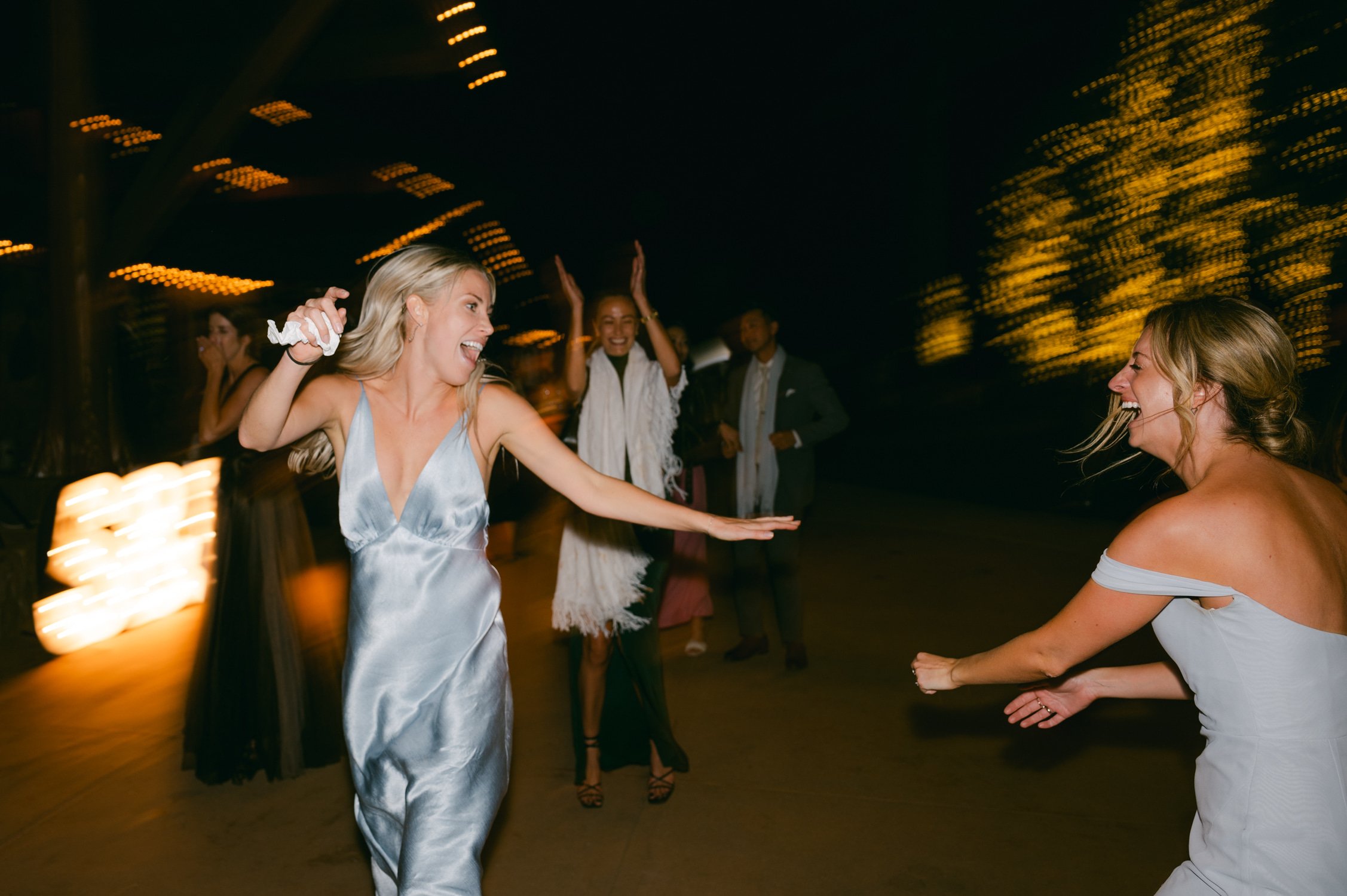 Martis Camp Wedding, photo of the guests dancing at the afterparty