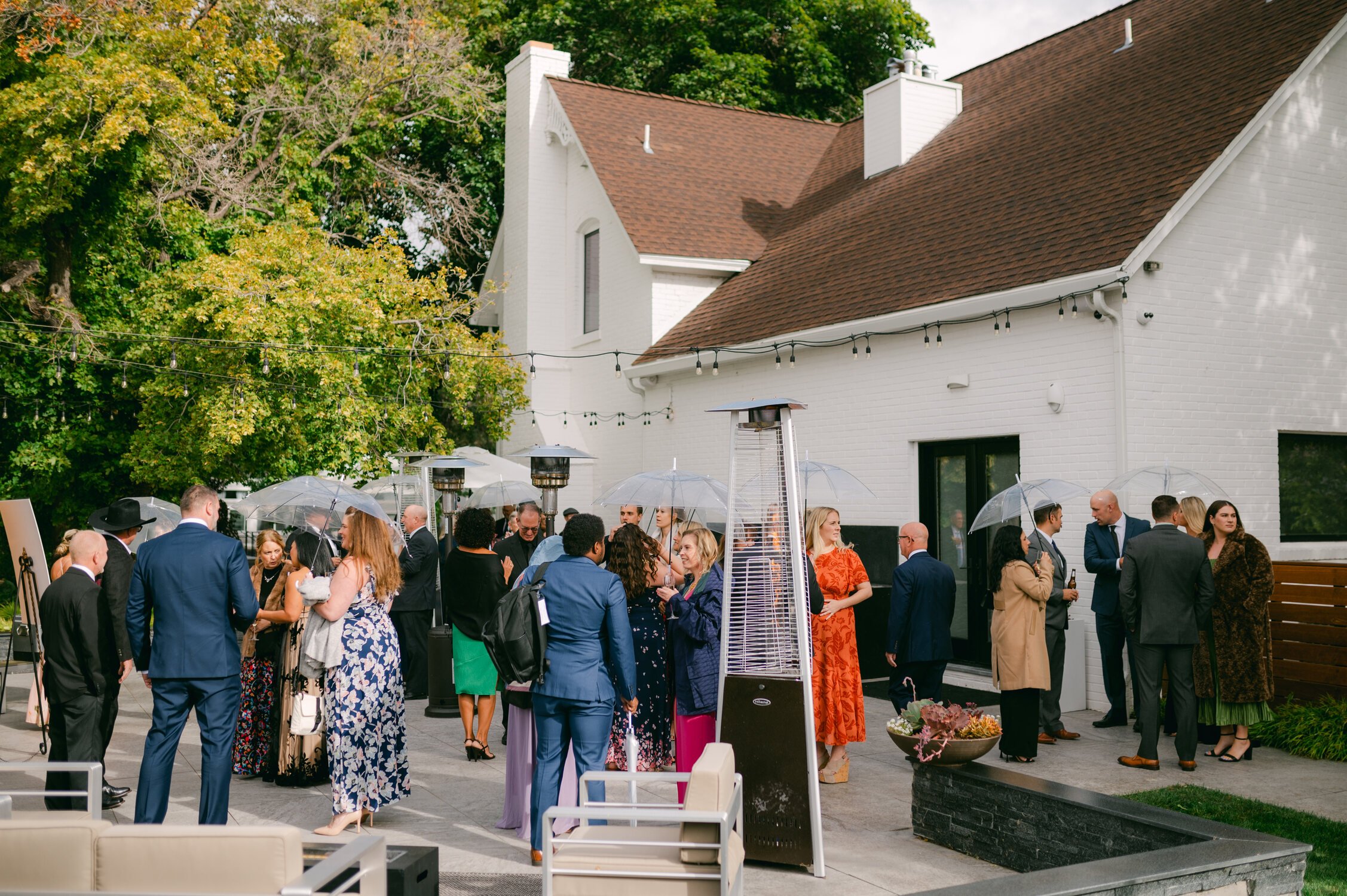 Elm Estate Wedding photos. Photo of the guests arriving at the ceremony